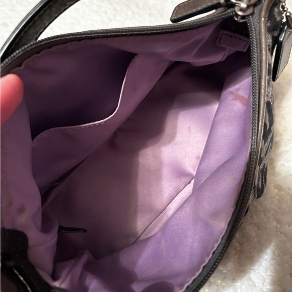 Coach Sparkly Cheetah Print Shoulder
Bag with Purple Interior - Picture 4 of 4